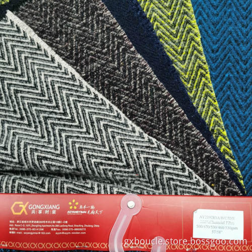2021 Woolen boucle herringbone with brushing fabric